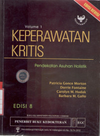 Image of Keperawatan Kritis Pendekatan Asuhan Holistik Volume 1