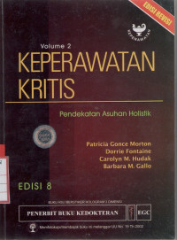 Image of Keperawatan Kritis Perndekatan Asuhan Holistik Volume 2