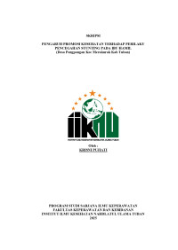 Image of Pengaruh Promosi Kesehatan Terhadap Perilaku Pencegahan Stunting Pada Ibu Hamil (Di Desa Pongpongan Kec Merakurak Kab Tuban)