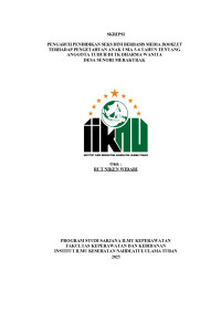 Image of Pengaruh Pendidikan Seks Dini Berbasis Media Booklet Terhadap Pengetahuan Anak Usia 5-6 Tahun Tentang Anggota Tubuh Di TK Dharma Wanita Desa Senori Merakurak