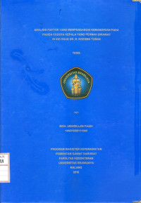 Image of Analisis faktor yang mempengaruhi kemandirian pada pasien cedera kepala yang pernah dirawat di IGD RSUD Dr. R. Koesma tuban