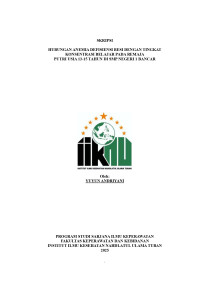 Image of Hubungan Anemia Defisiensi Besi Dengan Tingkat Konsentrasi Belajar Pada Remaja Putri Usia 13-15 Tahun Di SMP Negeri 1 Bancar